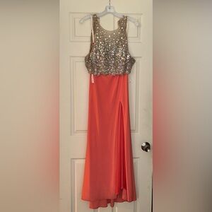 Dancing Queen #9227 Coral Prom Dress